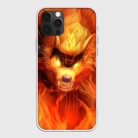 Чехол для iPhone 12 Pro с принтом Fire Wolf , силикон | область печати: задняя сторона чехла, без боковых панелей | league of legends | lol | warwick | wolf | варвик | волк | лига легенд | лол