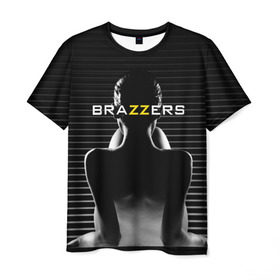 Мужская футболка 3D с принтом Brazzers , 100% полиэфир | прямой крой, круглый вырез горловины, длина до линии бедер | brazzers