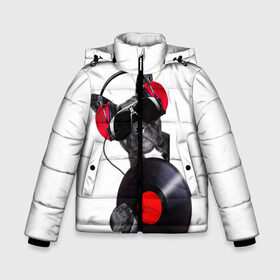 Зимняя куртка для мальчиков 3D с принтом DJ бульдог , ткань верха — 100% полиэстер; подклад — 100% полиэстер, утеплитель — 100% полиэстер | длина ниже бедра, удлиненная спинка, воротник стойка и отстегивающийся капюшон. Есть боковые карманы с листочкой на кнопках, утяжки по низу изделия и внутренний карман на молнии. 

Предусмотрены светоотражающий принт на спинке, радужный светоотражающий элемент на пуллере молнии и на резинке для утяжки | бульдог | винил | диджей | музыка | наушники | очки | пёс | пластинка | собака | юмор