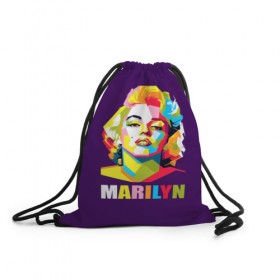 Рюкзак-мешок 3D с принтом Marilyn Monroe , 100% полиэстер | плотность ткани — 200 г/м2, размер — 35 х 45 см; лямки — толстые шнурки, застежка на шнуровке, без карманов и подкладки | marilyn monroe | актриса | звезда | кино | мэрилин монро | певица