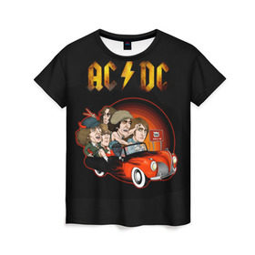 Женская футболка 3D с принтом AC/DC 5 , 100% полиэфир ( синтетическое хлопкоподобное полотно) | прямой крой, круглый вырез горловины, длина до линии бедер | 