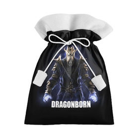 Подарочный 3D мешок с принтом Dragonborn , 100% полиэстер | Размер: 29*39 см | game | the elder scrolls v: skyrim | драконорожденный | игра | игрок