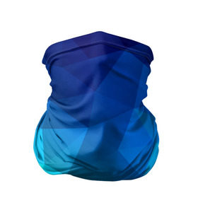 Бандана-труба 3D с принтом Fight Polygon , 100% полиэстер, ткань с особыми свойствами — Activecool | плотность 150‒180 г/м2; хорошо тянется, но сохраняет форму | зеленый | полигон | синий | треугольники