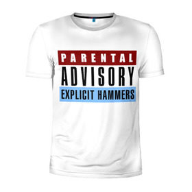 Мужская футболка 3D спортивная с принтом Parental Advisory , 100% полиэстер с улучшенными характеристиками | приталенный силуэт, круглая горловина, широкие плечи, сужается к линии бедра | explicit content | hip hop | parental advisory | rap | парентал адвисори | рэп | хип хоп