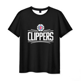 Мужская футболка 3D с принтом Клипперс , 100% полиэфир | прямой крой, круглый вырез горловины, длина до линии бедер | clippers | los | nba | анджелес | лос | нба