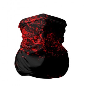 Бандана-труба 3D с принтом Капли красок , 100% полиэстер, ткань с особыми свойствами — Activecool | плотность 150‒180 г/м2; хорошо тянется, но сохраняет форму | брызки | красный | черный