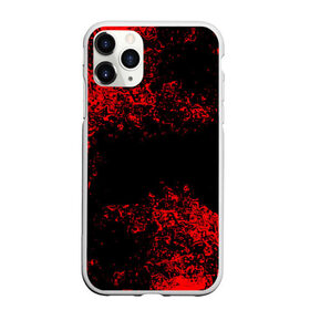 Чехол для iPhone 11 Pro Max матовый с принтом Капли красок , Силикон |  | брызки | красный | черный