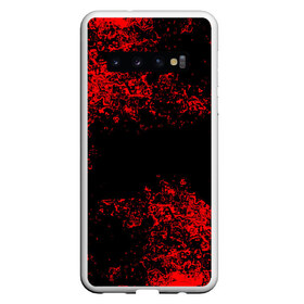 Чехол для Samsung Galaxy S10 с принтом Капли красок , Силикон | Область печати: задняя сторона чехла, без боковых панелей | брызки | красный | черный