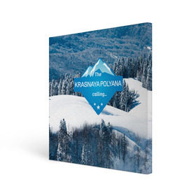 Холст квадратный с принтом Красная поляна , 100% ПВХ |  | Тематика изображения на принте: горнолыжный курорт | горы | зима | красная поляна | лыжи | парк | роза хуторов | снег | сноутборд | сочи