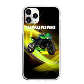 Чехол для iPhone 11 Pro матовый с принтом Kawasaki , Силикон |  | moto | байк | байкер | мото | мотогонки | мотоспорт | мотоцикл