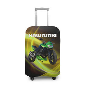 Чехол для чемодана 3D с принтом Kawasaki , 86% полиэфир, 14% спандекс | двустороннее нанесение принта, прорези для ручек и колес | moto | байк | байкер | мото | мотогонки | мотоспорт | мотоцикл