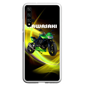 Чехол для Honor 20 с принтом Kawasaki , Силикон | Область печати: задняя сторона чехла, без боковых панелей | Тематика изображения на принте: moto | байк | байкер | мото | мотогонки | мотоспорт | мотоцикл