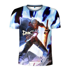 Мужская футболка 3D спортивная с принтом Devil May Cry , 100% полиэстер с улучшенными характеристиками | приталенный силуэт, круглая горловина, широкие плечи, сужается к линии бедра | devil | данте | дьявол | слэшер