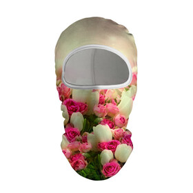 Балаклава 3D с принтом Цветы , 100% полиэстер, ткань с особыми свойствами — Activecool | плотность 150–180 г/м2; хорошо тянется, но при этом сохраняет форму. Закрывает шею, вокруг отверстия для глаз кайма. Единый размер | розовый | розы | цветы | яркий