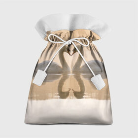 Подарочный 3D мешок с принтом лебеди , 100% полиэстер | Размер: 29*39 см | Тематика изображения на принте: 