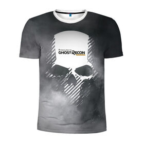 Мужская футболка 3D спортивная с принтом Ghost Recon , 100% полиэстер с улучшенными характеристиками | приталенный силуэт, круглая горловина, широкие плечи, сужается к линии бедра | Тематика изображения на принте: tom clancy’s | череп