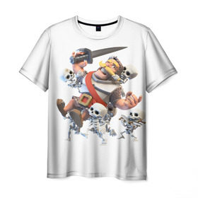 Мужская футболка 3D с принтом Clash Royale , 100% полиэфир | прямой крой, круглый вырез горловины, длина до линии бедер | Тематика изображения на принте: clash royale