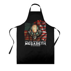 Фартук 3D с принтом Megadeth #3 , 100% полиэстер | общий размер — 65 х 85 см, ширина нагрудника — 26 см, горловина — 53 см, длина завязок — 54 см, общий обхват в поясе — 173 см. Принт на завязках и на горловине наносится с двух сторон, на основной части фартука — только с внешней стороны | dave | megadeth | metal | mustaine | rattlehead | rock | thrash | vic | дейв | мастейн | мегадез | мегадет | мегедес | метал | рок | треш