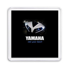 Магнит 55*55 с принтом Yamaha , Пластик | Размер: 65*65 мм; Размер печати: 55*55 мм | yamaha | yzf | байк | байкер | мото | мотоцикл | мотоциклист | ямаха