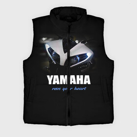 Мужской жилет утепленный 3D с принтом Yamaha ,  |  | yamaha | yzf | байк | байкер | мото | мотоцикл | мотоциклист | ямаха