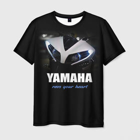 Мужская футболка 3D с принтом Yamaha , 100% полиэфир | прямой крой, круглый вырез горловины, длина до линии бедер | Тематика изображения на принте: yamaha | yzf | байк | байкер | мото | мотоцикл | мотоциклист | ямаха