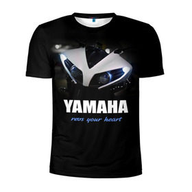 Мужская футболка 3D спортивная с принтом Yamaha , 100% полиэстер с улучшенными характеристиками | приталенный силуэт, круглая горловина, широкие плечи, сужается к линии бедра | yamaha | yzf | байк | байкер | мото | мотоцикл | мотоциклист | ямаха