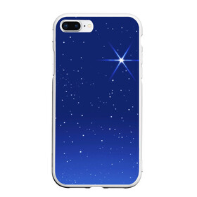 Чехол для iPhone 7Plus/8 Plus матовый с принтом Звезда пленительного счастья , Силикон | Область печати: задняя сторона чехла, без боковых панелей | блеск | галактика | звёзды | космос | лучи | небо | ночь