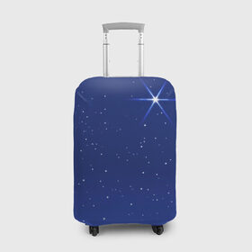Чехол для чемодана 3D с принтом Звезда пленительного счастья , 86% полиэфир, 14% спандекс | двустороннее нанесение принта, прорези для ручек и колес | Тематика изображения на принте: блеск | галактика | звёзды | космос | лучи | небо | ночь