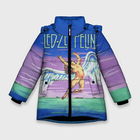 Зимняя куртка для девочек 3D с принтом Led Zeppelin 2 , ткань верха — 100% полиэстер; подклад — 100% полиэстер, утеплитель — 100% полиэстер. | длина ниже бедра, удлиненная спинка, воротник стойка и отстегивающийся капюшон. Есть боковые карманы с листочкой на кнопках, утяжки по низу изделия и внутренний карман на молнии. 

Предусмотрены светоотражающий принт на спинке, радужный светоотражающий элемент на пуллере молнии и на резинке для утяжки. | led zeppelin | лед зеппелин | роберт плант