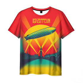 Мужская футболка 3D с принтом Led Zeppelin 3 , 100% полиэфир | прямой крой, круглый вырез горловины, длина до линии бедер | Тематика изображения на принте: led zeppelin | лед зеппелин | роберт плант