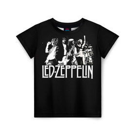 Детская футболка 3D с принтом Led Zeppelin 4 , 100% гипоаллергенный полиэфир | прямой крой, круглый вырез горловины, длина до линии бедер, чуть спущенное плечо, ткань немного тянется | Тематика изображения на принте: led zeppelin | лед зеппелин | роберт плант