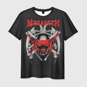 Мужская футболка 3D с принтом Megadeth 2 , 100% полиэфир | прямой крой, круглый вырез горловины, длина до линии бедер | Тематика изображения на принте: megadeth | дирк вербурен | дэвид эллефсон | дэйв мастейн | кико лоурейро | мегадэт