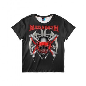 Детская футболка 3D с принтом Megadeth 2 , 100% гипоаллергенный полиэфир | прямой крой, круглый вырез горловины, длина до линии бедер, чуть спущенное плечо, ткань немного тянется | megadeth | дирк вербурен | дэвид эллефсон | дэйв мастейн | кико лоурейро | мегадэт