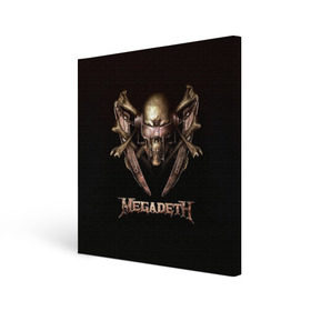 Холст квадратный с принтом Megadeth 3 , 100% ПВХ |  | megadeth | дирк вербурен | дэвид эллефсон | дэйв мастейн | кико лоурейро | мегадэт