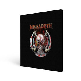 Холст квадратный с принтом Megadeth 5 , 100% ПВХ |  | megadeth | дирк вербурен | дэвид эллефсон | дэйв мастейн | кико лоурейро | мегадэт