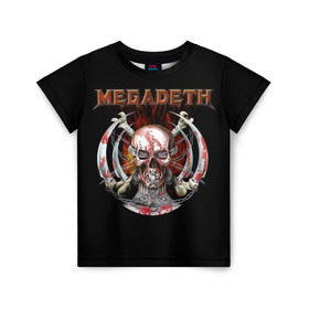 Детская футболка 3D с принтом Megadeth 5 , 100% гипоаллергенный полиэфир | прямой крой, круглый вырез горловины, длина до линии бедер, чуть спущенное плечо, ткань немного тянется | megadeth | дирк вербурен | дэвид эллефсон | дэйв мастейн | кико лоурейро | мегадэт