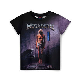 Детская футболка 3D с принтом Megadeth 7 , 100% гипоаллергенный полиэфир | прямой крой, круглый вырез горловины, длина до линии бедер, чуть спущенное плечо, ткань немного тянется | megadeth | дирк вербурен | дэвид эллефсон | дэйв мастейн | кико лоурейро | мегадэт
