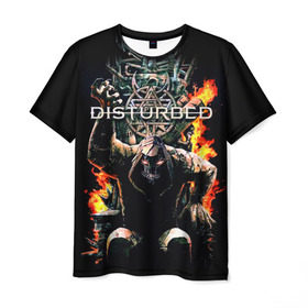 Мужская футболка 3D с принтом Disturbed 11 , 100% полиэфир | прямой крой, круглый вырез горловины, длина до линии бедер | Тематика изображения на принте: disturbed | donegan | draiman | moyer | wengren | венгрен | дистурбед | дониган | дрейман | мойер | хард рок
