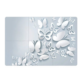 Магнитный плакат 3Х2 с принтом Белоснежные бабочки , Полимерный материал с магнитным слоем | 6 деталей размером 9*9 см | Тематика изображения на принте: бабочка | девушка | кружево. красота | нежность | полёт
