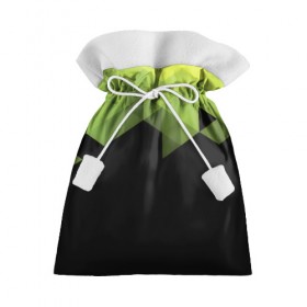 Подарочный 3D мешок с принтом Trianse Green , 100% полиэстер | Размер: 29*39 см | trianse | абстракция | бумага | геометрия | грани | изгиб | линии | оптические | полигоны | полосы | постель | розовый | сочетания | текстура | треугольники