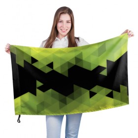 Флаг 3D с принтом Trianses , 100% полиэстер | плотность ткани — 95 г/м2, размер — 67 х 109 см. Принт наносится с одной стороны | trianse | абстракция | бумага | геометрия | грани | изгиб | линии | оптические | полигоны | полосы | постель | розовый | сочетания | текстура | треугольники