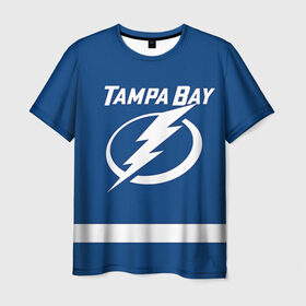Мужская футболка 3D с принтом Tampa Bay Drouin , 100% полиэфир | прямой крой, круглый вырез горловины, длина до линии бедер | 27 | jonathan drouin | tampa bay lightning | джонатан друэн | нхл | тампа бэй лайтнинг | хоккей