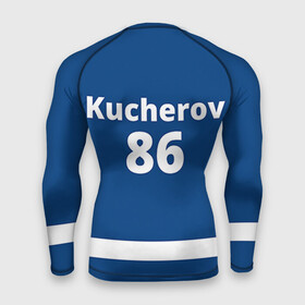 Мужской рашгард 3D с принтом Tampa Bay Kucherov ,  |  | 86 | nikita kucherov | tampa bay lightning | никита кучеров | нхл | тампа бэй лайтнинг | хоккей