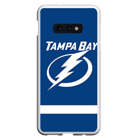 Чехол для Samsung S10E с принтом Tampa Bay Kucherov , Силикон | Область печати: задняя сторона чехла, без боковых панелей | Тематика изображения на принте: 86 | nikita kucherov | tampa bay lightning | никита кучеров | нхл | тампа бэй лайтнинг | хоккей