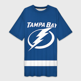 Платье-футболка 3D с принтом Tampa Bay Nesterov ,  |  | 89 | nikita nesterov | tampa bay lightning | никита нестеров | нхл | тампа бэй лайтнинг | трактор | хоккей