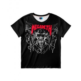 Детская футболка 3D с принтом Megadeth , 100% гипоаллергенный полиэфир | прямой крой, круглый вырез горловины, длина до линии бедер, чуть спущенное плечо, ткань немного тянется | Тематика изображения на принте: dave | megadeth | metal | mustaine | rattlehead | rock | thrash | vic | дейв | мастейн | мегадет | метал | рок | треш