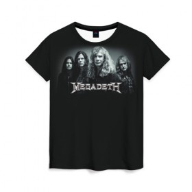 Женская футболка 3D с принтом Megadeth , 100% полиэфир ( синтетическое хлопкоподобное полотно) | прямой крой, круглый вырез горловины, длина до линии бедер | dave | megadeth | metal | mustaine | rattlehead | rock | thrash | vic | дейв | мастейн | мегадет | метал | рок | треш