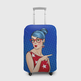 Чехол для чемодана 3D с принтом Pop Art Girl , 86% полиэфир, 14% спандекс | двустороннее нанесение принта, прорези для ручек и колес | retro | арт | винтаж | девушка | искусство | поп | ретро