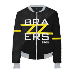 Женский бомбер 3D с принтом Brazzers Bros , 100% полиэстер | застегивается на молнию, по бокам два кармана без застежек, мягкие манжеты, по низу бомбера и на воротнике — эластичная резинка | brazzers | erotic | johnny sins | love | man | pron | video | xxx | бразерс | браззерс | видео | джонни синс | лысый | любовь | прон