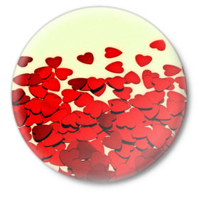 Значок с принтом valentine`s day ,  металл | круглая форма, металлическая застежка в виде булавки | Тематика изображения на принте: 14 февраля | valentines day | день влюбленных | игрушка | любовь | сердечки | сердце